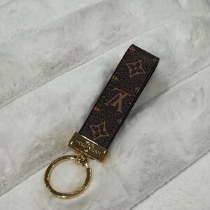 Brown Monogram Keyring Strap